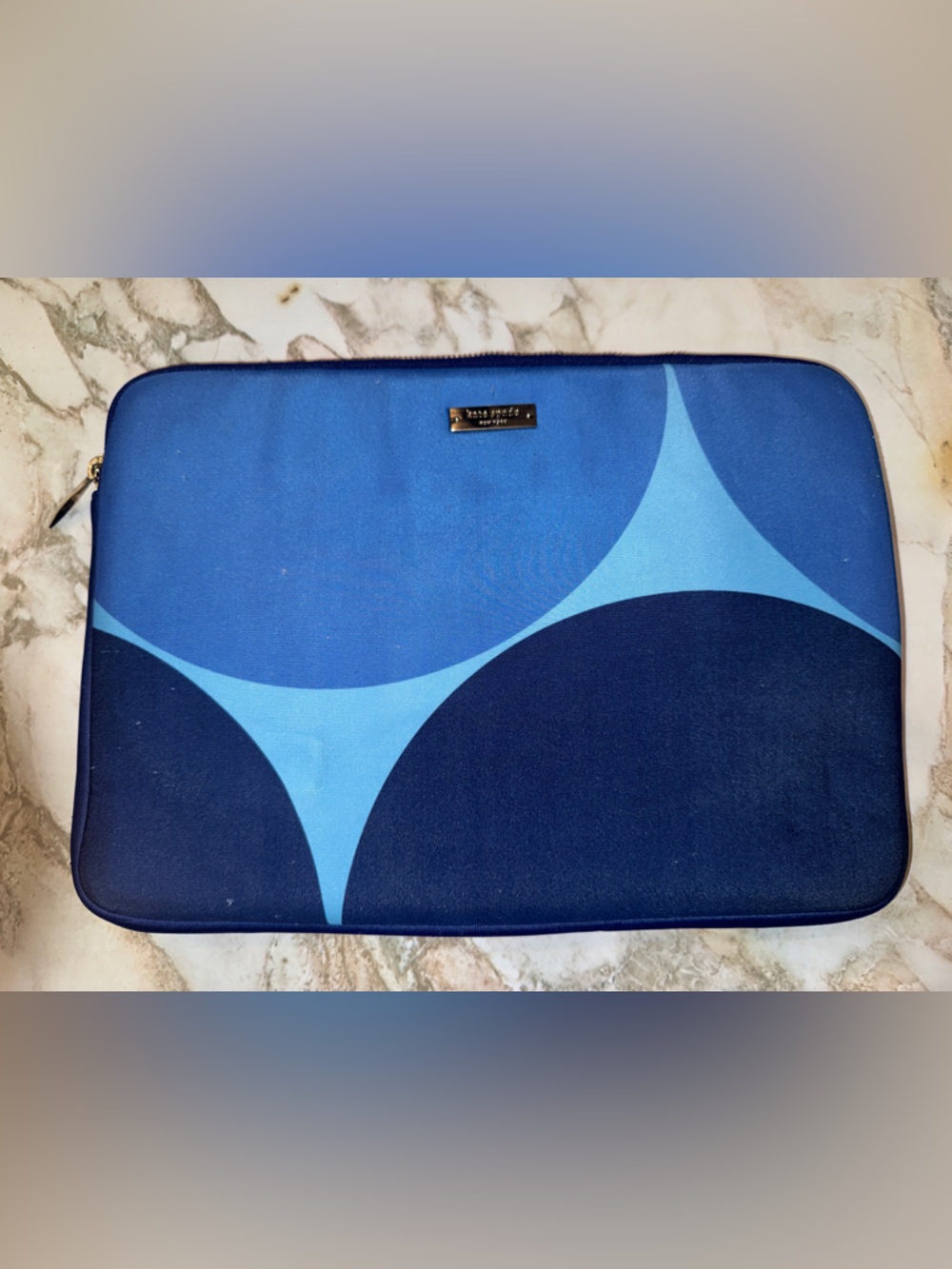 kate spade New York Blue Geometric Tablet Sleeve 13 inches